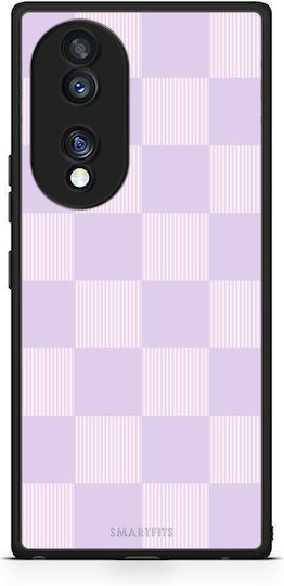 Smartfits Lilac Cream Striped Checks Honor 70 5g Θήκη