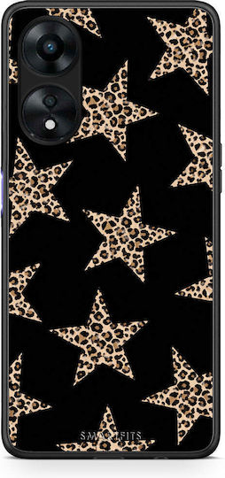 Smartfits Leopard Stars On Black Oppo A78 5g Θήκη