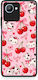 Smartfits Cherries Bows Kittens On Pink Realme C30 Θήκη