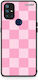 Smartfits Pink-Weiße Gestreifte Karos Oneplus Nord N10 5g Hülle