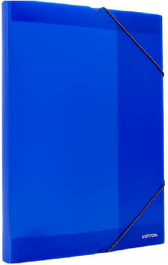 Metron Ablagebox mit Gummiband 25x35x3cm 097436 Transparent Blau