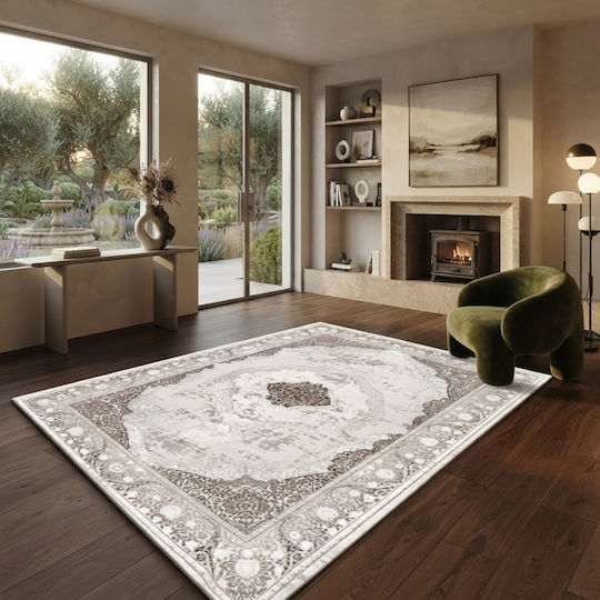 SpitiBazaar Чокме правоъгълен килим екрю 200x260cm