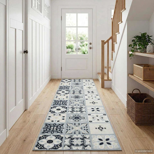 vidaXL Oriz Runner Rug Grey and Black 80x250cm