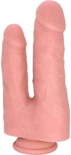 Guilty Toys Διπλό Dildo με Βεντούζα Flesh