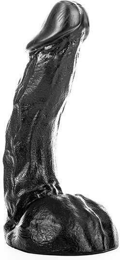 All Black Ρεαλιστικό Dildo με Βεντούζα Μαύρο