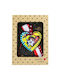 Synchronia Funky Handmade Hanging Lucky Charm Heart Yellow Wooden 18.5x27cm
