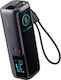 Joyroom PODIX PR70 външна батерия 25000 mAh 240 W с USB-A порт и USB-C порт Power Delivery / Quick Charge / PPS Сива