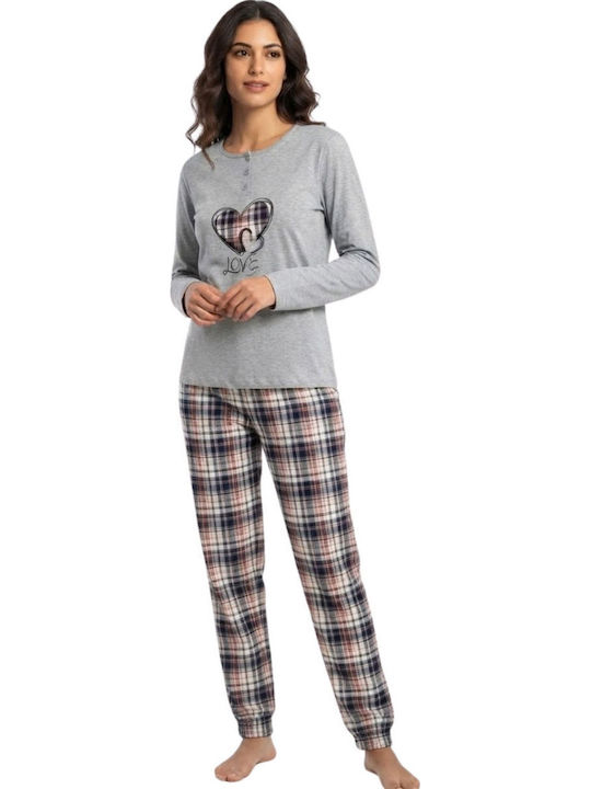 Lovelx Homewear Winterliches Damen-Pyjama-Set a...