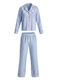 Chicret Winterliches Damen-Pyjama-Set Blau