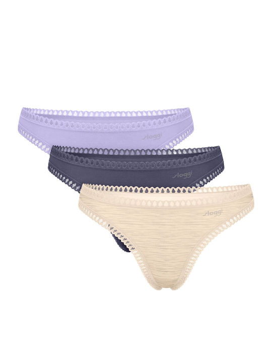 Sloggi Go Crush H Βαμβακερά Γυναικεία String 3P...