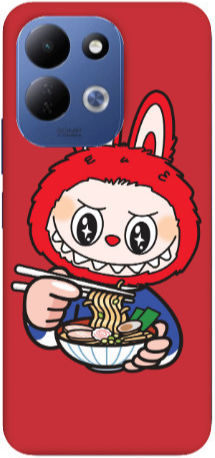Xiaomi Redmi 17 5G Labubu 1 Rote Silikon-TPU-Handyhülle