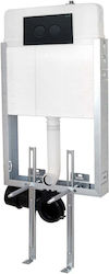 Viospiral Wall-Mounted Plastic Rectangular Low-Pressure Toilet Cistern Black