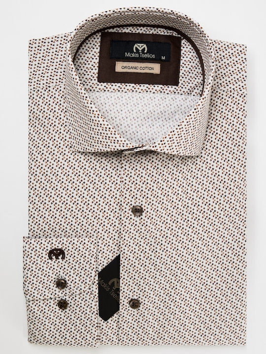 Long Sleeve Polka Dot Shirt White