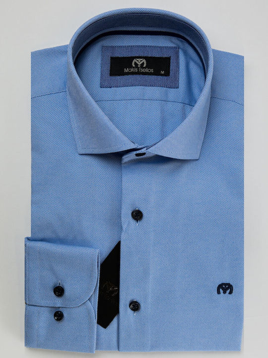 Makis Tselios Fashion Light Blue Long Sleeve Shirt