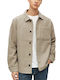 Overshirt с дълъг ръкав, бежов