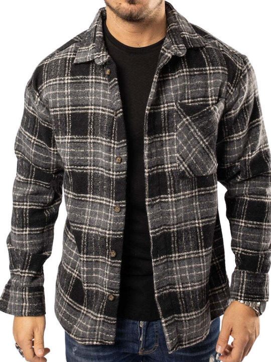 Senior Overshirt din Flanelă cu Mâneci Lungi, R...