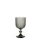 keleman Set of Grey Glass White Wine Glasses, Column-Shaped, 255ml, 6 Pieces
