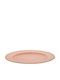 Iliadis Shallow Pink Glass Plate, 33 cm Diameter, 6 Pieces