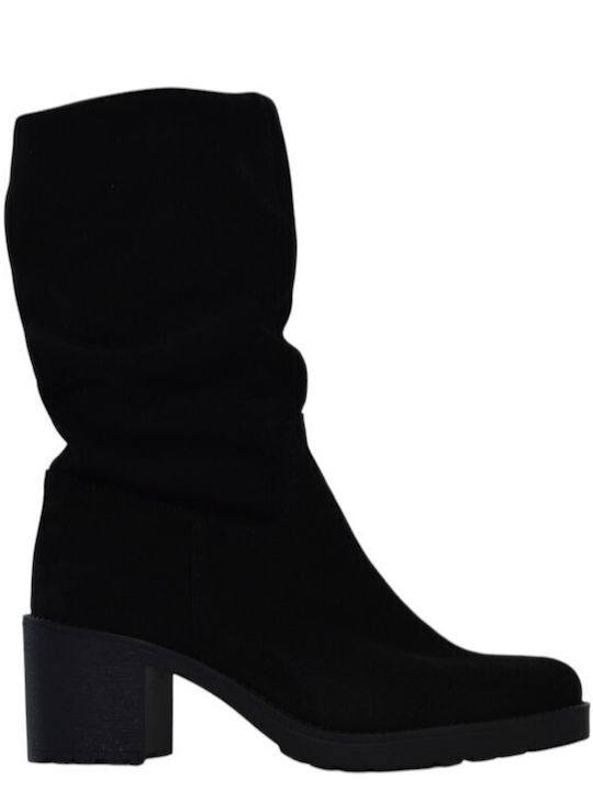 Ragazza Black Leather Women's Ankle Boots
