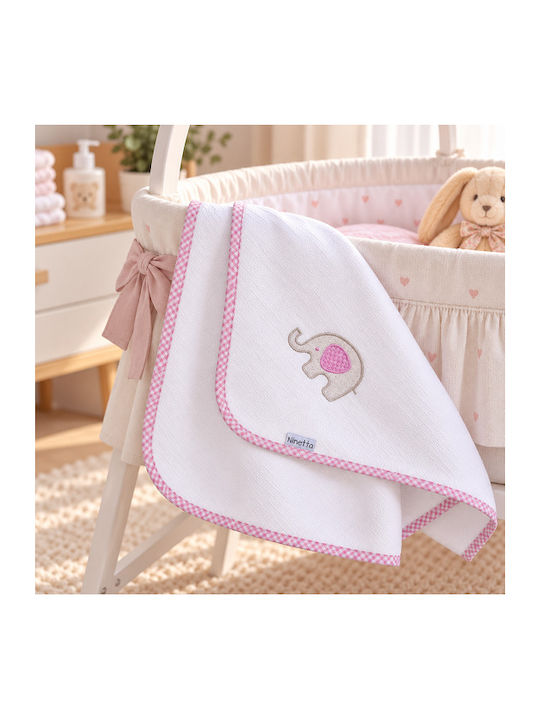 Ninetta Bebe Elephant Wickeldecke aus Piqué Ros...