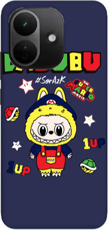 Xiaomi Redmi Note 17 Pro Labubu Mario Dunkelblaue Silikon-TPU-Hülle