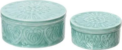Beauty Home Set Dekorative Metallboxen 2 Stück