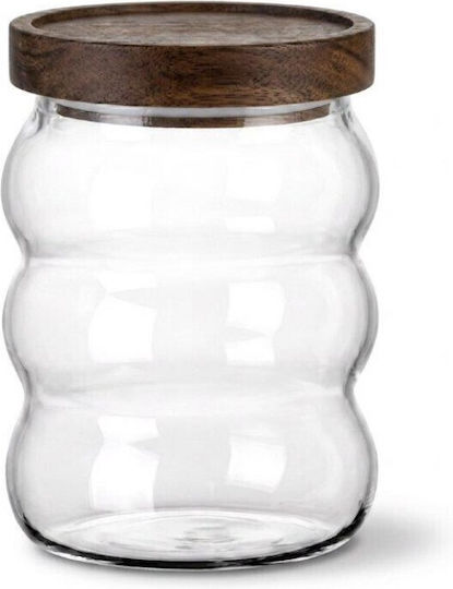 Karvounis General Use Glass Jar with Lid Transparent 9x9x12cm
