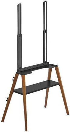 Brateck Tv Floorstand 40x40 1.25m 40kg Black Walnut Fs36-44f-02