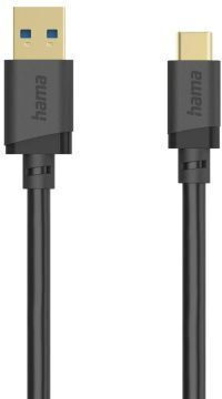 HAMA USB 3.2 кабел USB-C мъжки – USB-A, черен, 0,75 м 00202005