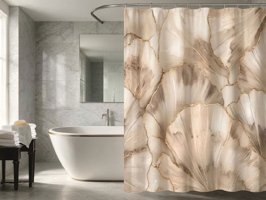 Kipper Shower Curtain 180x200cm Beige 5206952026210