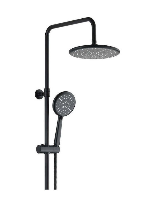 Viospiral Duschsäule Ohne Armatur Schwarz