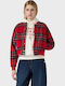 College Short Women's Bomber Jacket Red