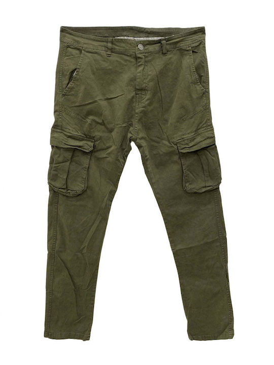 Ansin Herren-Cargohose Elastisch Khaki