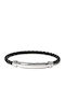 Borsari Men's Steel Bracelet with Diamond
