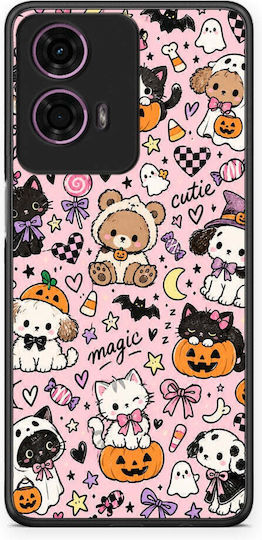 Smartfits Halloween Cute Animals On Pink Motorola G24 Θήκη