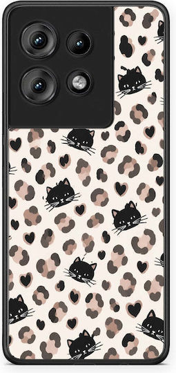 Smartfits Leopard Spots Schwarze Katzen Auf Creme Motorola Edge 50 Hülle