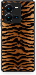 Smartfits Husă Tiger Print Portocaliu Negru pentru Vivo Y35 5G