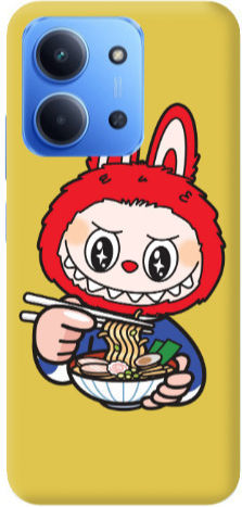 Xiaomi Redmi 15c Labubu 1 Gelbe Silikon-TPU-Hülle in Farbe Gelb