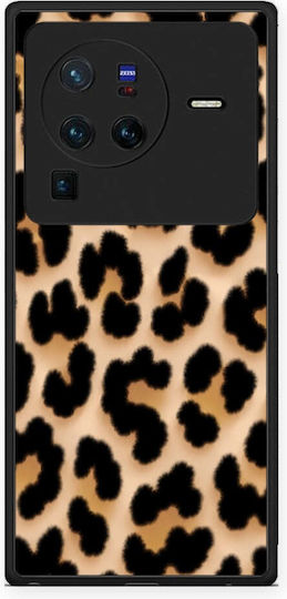 Smartfits Carcasă Large Maro-Teracotă cu Imprimeu Leopard pentru Vivo X80 Pro 5G