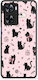 Smartfits Black Cat Doodles On Pink Oppo A57s A77s A77 Case