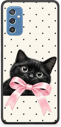 Smartfits Black Kitten Pink Bow Polka Dots Samsung Galaxy M52 5g Θήκη