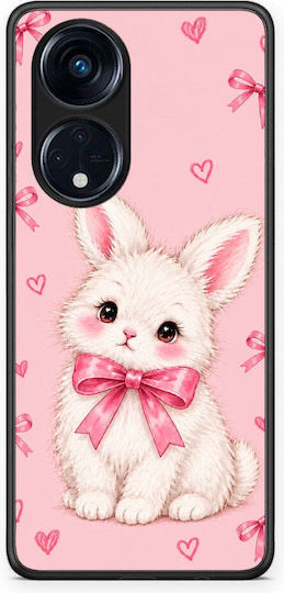 Smartfits White Bunny Pink Bows Oppo A98 Θήκη