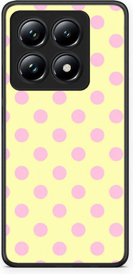 Smartfits Pink Polka Dots on Yellow Xiaomi 14T Pro Case