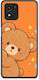 Smartfits Peekaboo Teddy On Orange Husă pentru Vivo Y01 Y15s