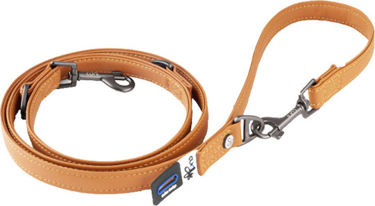 Curli Lesă/Ghidă pentru Câine din Piele Leash în Culoare Maro până la 25 kg