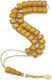 Roloi Komboloi Worry Beads with 33 Mastic Beads, 30 cm Long, Yellow