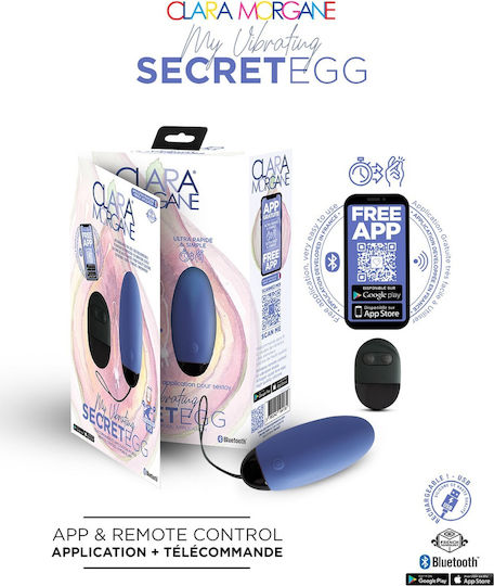 Clara Morgane Pro Mini Δονητής Egg με Απομακρυσμένο Έλεγχο 7.9cm Μπλε