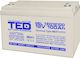 Ted Electric Acumulator Gel 12V 100Ah Deep Cycle M8 330 X 173 X 212 Mm