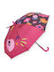 Tuc Tuc Kinderregenschirm mit Gebogenem Handgriff, Automatisch, Fuchsie