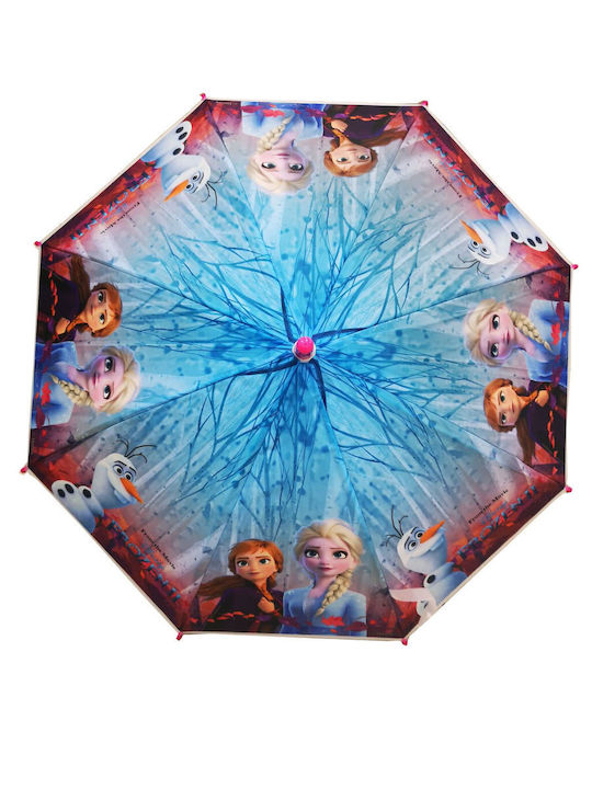 Disney Kids Curved Handle Auto-Open Umbrella Frozen Multicolour